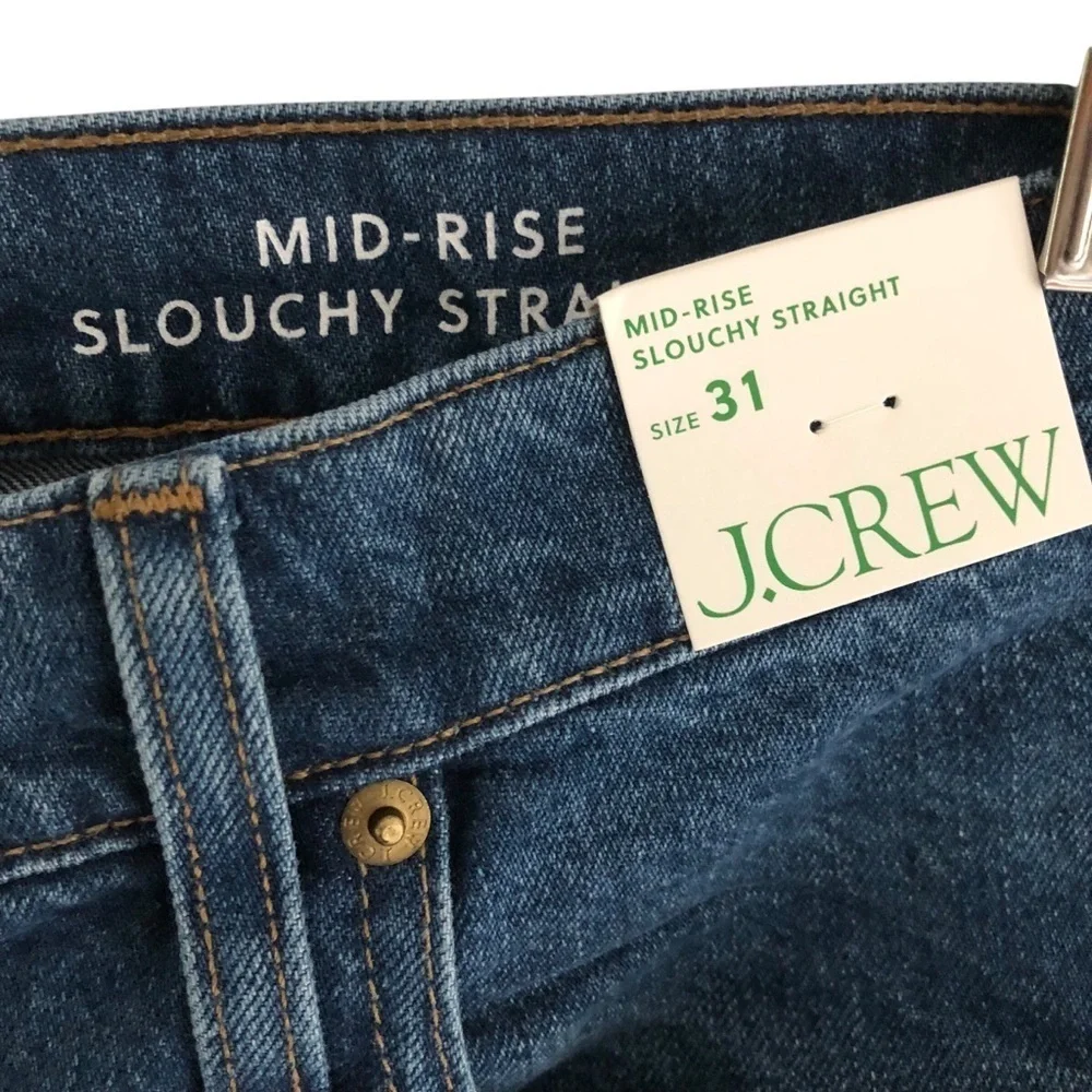 J. Crew NWT Mid Rise Slouchy Straight Size 31
